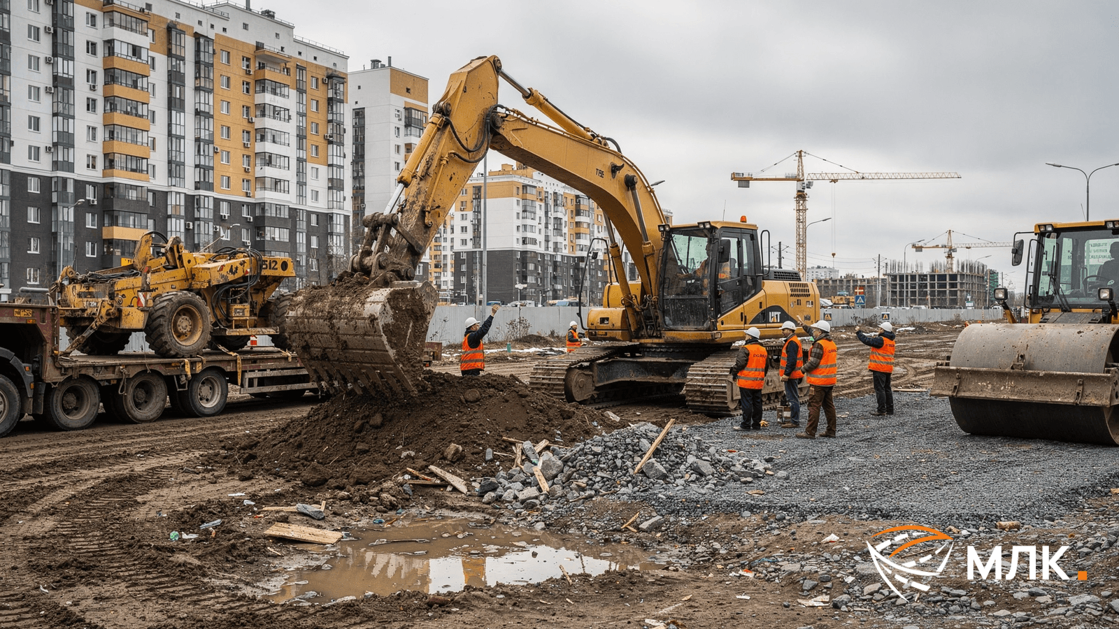 Перевозка спецтехники и экскаваторов тралом в Москве и МО: цены и особенности