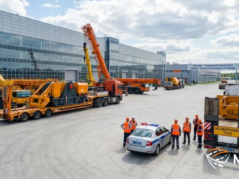 Перевозка негабаритных грузов: когда нужна машина прикрытия ГИБДД