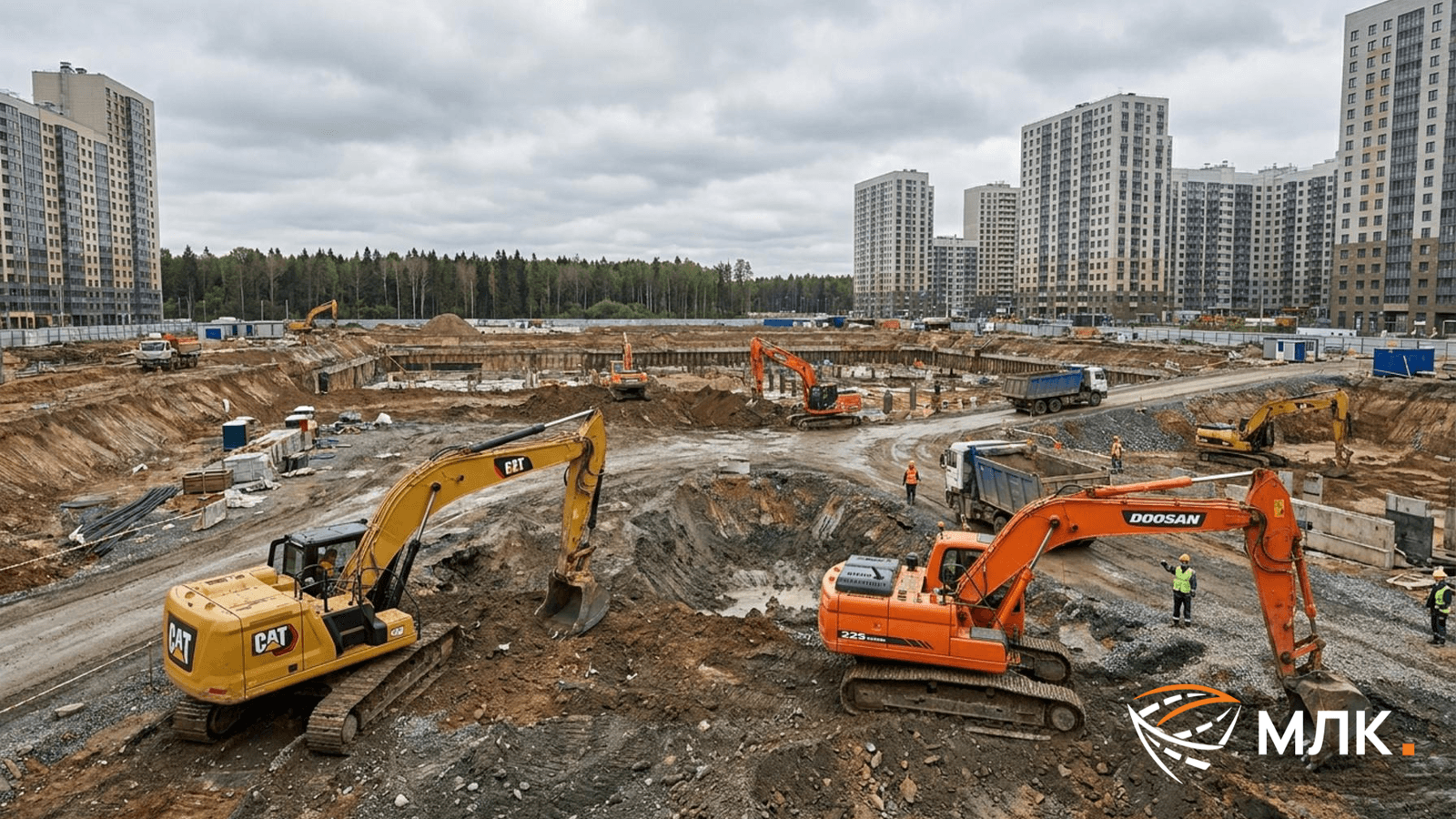 Экскаватор для котлована под склад: CAT 330 или Doosan 225 — что выбрать для эффективной работы