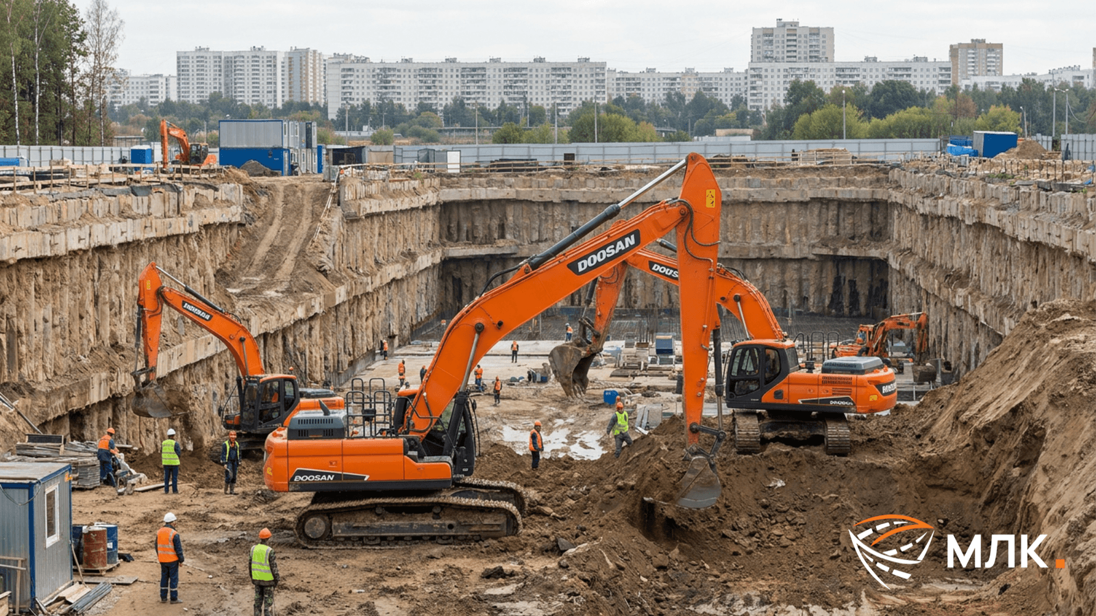 Аренда экскаватора с длинной рукой Doosan: когда без неё не обойтись